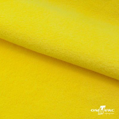 Флис DTY 14-0760, 240 г/м2, шир. 150 см, цвет яркий желтый - купить в Красноярске. Цена 640.46 руб.
