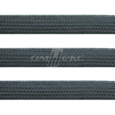 Шнур плетеный (плоский) d-12 мм, (уп.90+/-1м), 100% полиэстер, цв.272 - серый - купить в Красноярске. Цена: 8.62 руб.
