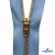Молнии джинсовые металл т-5, 18 см латунь (YG), цв.-деним (231) - купить в Красноярске. Цена: 22.80 руб.