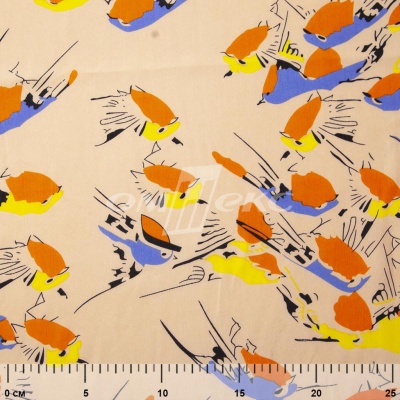 Плательная ткань "Софи" 14.1, 75 гр/м2, шир.150 см, принт птицы - купить в Красноярске. Цена 241.49 руб.
