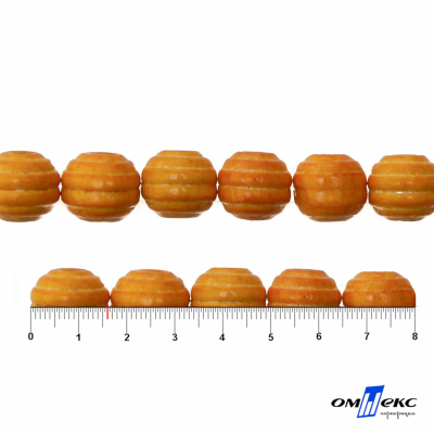 0309-Бусины деревянные "ОмТекс", 16 мм, упак.50+/-3шт, цв.003-оранжевый - купить в Красноярске. Цена: 62.22 руб.