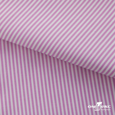 Ткань сорочечная Полоска Кенди, 115 г/м2, 58% пэ,42% хл, шир.150 см, цв.1-розовый, (арт.110) - купить в Красноярске. Цена 306.69 руб.