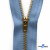Молнии джинсовые металл т-4, 18 см латунь (YG), цв.-деним (231) - купить в Красноярске. Цена: 21.57 руб.