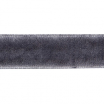 Лента бархатная нейлон, шир.12 мм, (упак. 45,7м), цв.189-т.серый - купить в Красноярске. Цена: 457.61 руб.