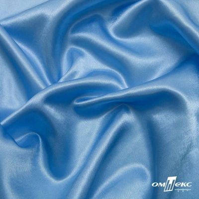 Поли креп-сатин 14-4121, 125 (+/-5) гр/м2, шир.150см, цвет голубой - купить в Красноярске. Цена 155.57 руб.