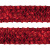 Тесьма с пайетками 3, шир. 35 мм/уп. 25+/-1 м, цвет красный - купить в Красноярске. Цена: 1 308.30 руб.