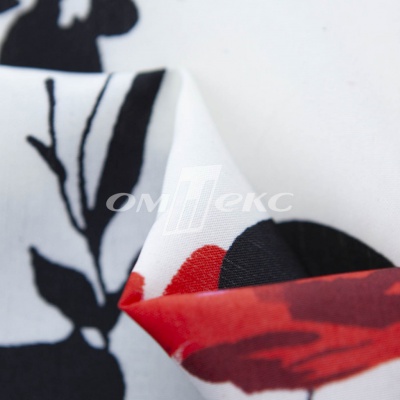 Плательная ткань "Фламенко" 22.1, 80 гр/м2, шир.150 см, принт растительный - купить в Красноярске. Цена 239.03 руб.