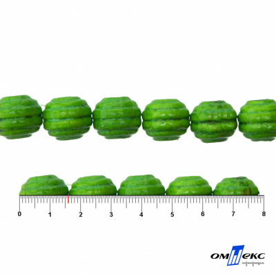 0309-Бусины деревянные "ОмТекс", 16 мм, упак.50+/-3шт, цв.019-зеленый - купить в Красноярске. Цена: 62.22 руб.
