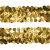 Тесьма с пайетками D16, шир. 30 мм/уп. 25+/-1 м, цвет золото - купить в Красноярске. Цена: 1 087.39 руб.
