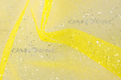 Сетка Глиттер, 40 гр/м2, шир.160см, цвет жёлтый - купить в Красноярске. Цена 163.01 руб.