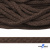 Шнур плетеный d-6 мм, 70% хлопок 30% полиэстер, уп.90+/-1 м, цв.1073-т.коричневый - купить в Красноярске. Цена: 594 руб.