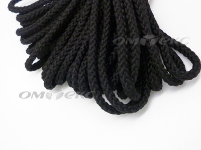 Шнур В-035 4 мм круп.плетение 100 м черный - купить в Красноярске. Цена: 156.40 руб.