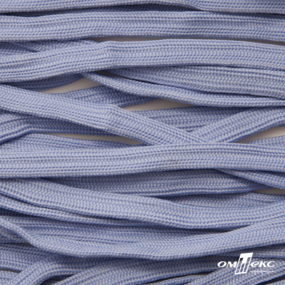 Шнур плетеный (плоский) d-12 мм, (уп.90+/-1м), 100% полиэстер, цв.259 - голубой - купить в Красноярске. Цена: 8.62 руб.