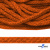 Шнур плетеный d-6 мм, 70% хлопок 30% полиэстер, уп.90+/-1 м, цв.1066-апельсин - купить в Красноярске. Цена: 588 руб.