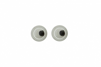 Глазки для игрушек, круглые, с бегающими зрачками, 3 мм/упак.100+/-5 шт, цв. -черно-белые - купить в Красноярске. Цена: 25.40 руб.