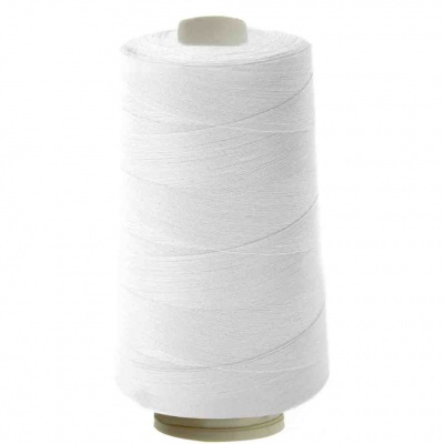Швейные нитки (армированные) 28S/2, нам. 2 500 м, цвет белый - купить в Красноярске. Цена: 148.95 руб.