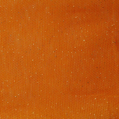 Сетка Глиттер, 24 г/м2, шир.145 см., оранжевый - купить в Красноярске. Цена 117.24 руб.
