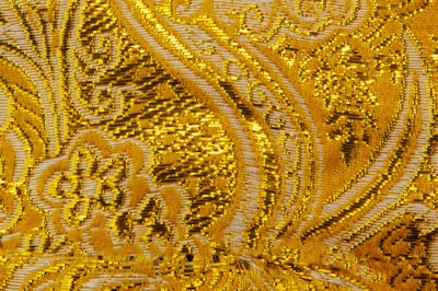 Ткань костюмная жаккард №12, 140 гр/м2, шир.150см, цвет жёлтый - купить в Красноярске. Цена 383.29 руб.
