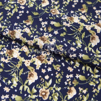 Плательная ткань "Фламенко" 1.1, 80 гр/м2, шир.150 см, принт растительный - купить в Красноярске. Цена 241.49 руб.