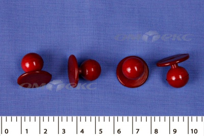 Пуговица поварская "Пукля", 10 мм, цвет красный - купить в Красноярске. Цена: 2.28 руб.