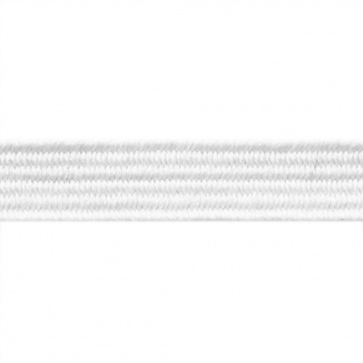 Резиновые нити с текстильным покрытием, шир. 6 мм (182 м/уп), цв.-белый - купить в Красноярске. Цена: 705.59 руб.