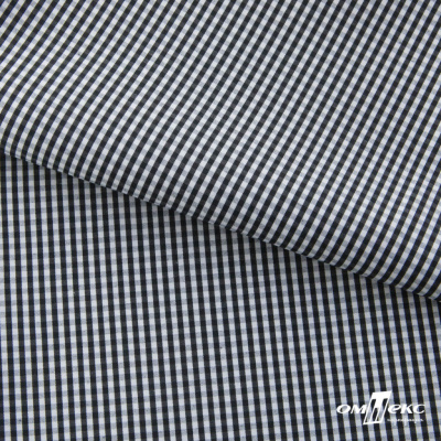 Ткань сорочечная Клетка Виши, 115 г/м2, 58% пэ,42% хл, шир.150 см, цв.6-черный, (арт.111) - купить в Красноярске. Цена 306.69 руб.