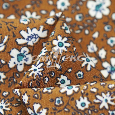Плательная ткань "Фламенко" 11.1, 80 гр/м2, шир.150 см, принт растительный - купить в Красноярске. Цена 239.03 руб.