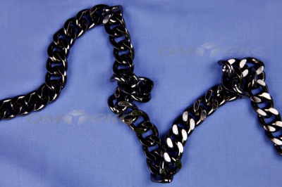 Цепь металл декоративная №9 (13,5*16,5) черная (10+/-1 м)  - купить в Красноярске. Цена: 808.92 руб.