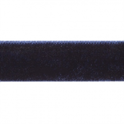 Лента бархатная нейлон, шир.12 мм, (упак. 45,7м), цв.180-т.синий - купить в Красноярске. Цена: 411.60 руб.