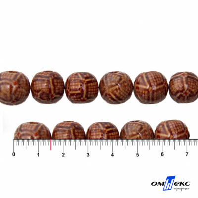 0125-Бусины деревянные "ОмТекс", 15 мм, упак.50+/-3шт - купить в Красноярске. Цена: 77 руб.
