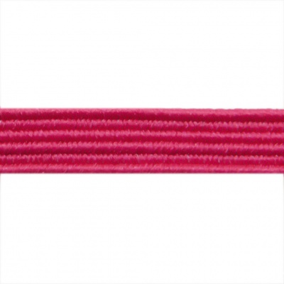 Резиновые нити с текстильным покрытием, шир. 6 мм ( упак.30 м/уп), цв.- 84-фуксия - купить в Красноярске. Цена: 155.22 руб.