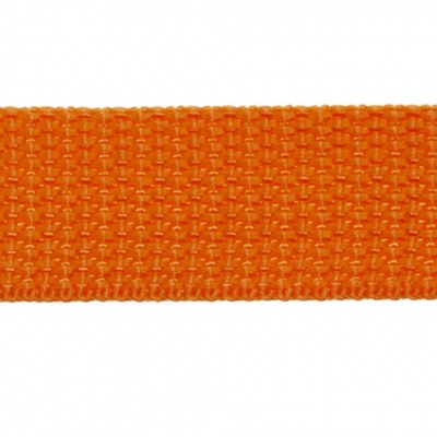 Стропа текстильная, шир. 25 мм (в нам. 50+/-1 ярд), цвет оранжевый - купить в Красноярске. Цена: 409.94 руб.