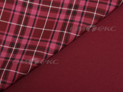 Ткань костюмная клетка 25577 2030, 230 гр/м2, шир.150см, цвет бордовый/св.борд/ч/бел - купить в Красноярске. Цена 539.74 руб.