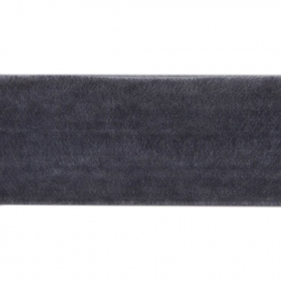 Лента бархатная нейлон, шир.25 мм, (упак. 45,7м), цв.189-т.серый - купить в Красноярске. Цена: 981.09 руб.