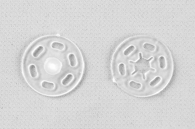 Кнопки пришивные пластиковые 15 мм, блистер 24шт, цв.-прозрачные - купить в Красноярске. Цена: 68.79 руб.