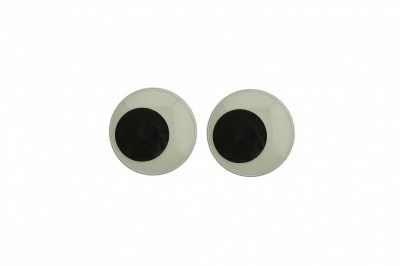 Глазки для игрушек, круглые, с бегающими зрачками, 10 мм/упак.50+/-2 шт, цв. -черно-белые - купить в Красноярске. Цена: 35.20 руб.