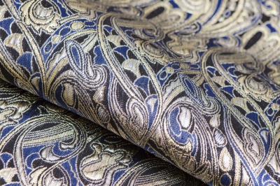 Ткань костюмная жаккард, 135 гр/м2, шир.150см, цвет синий№18 - купить в Красноярске. Цена 441.95 руб.