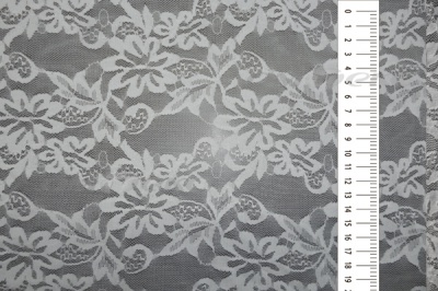 Кружевное полотно стрейч XD-2, 100 гр/м2, шир.150см, цвет белый - купить в Красноярске. Цена 2 022.22 руб.