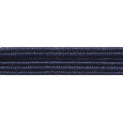 Резиновые нити с текстильным покрытием, шир. 6 мм ( упак.30 м/уп), цв.- 117-т.синий - купить в Красноярске. Цена: 152.05 руб.