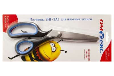 Ножницы арт.0330-6052 "ЗИГ-ЗАГ" 5 мм, для плотных тканей , 9"/ 229 мм - купить в Красноярске. Цена: 733.08 руб.