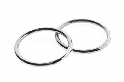 Кольцо металлическое №40 мм, цв.-никель - купить в Красноярске. Цена: 4.45 руб.
