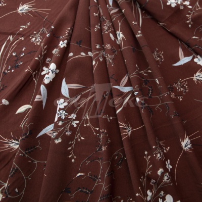 Плательная ткань "Фламенко" 2.2, 80 гр/м2, шир.150 см, принт растительный - купить в Красноярске. Цена 239.03 руб.
