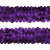 Тесьма с пайетками 12, шир. 30 мм/уп. 25+/-1 м, цвет фиолет - купить в Красноярске. Цена: 1 098.48 руб.
