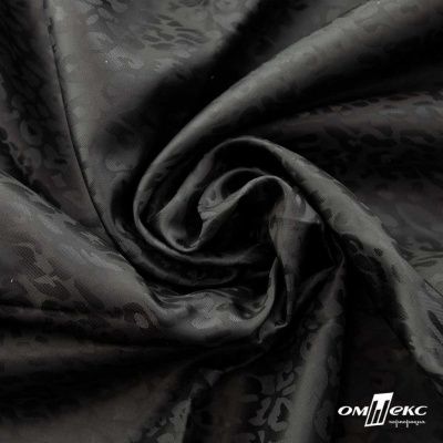 Ткань подкладочная Жаккард YP1416707, 90(+/-5) г/м2, шир.145 см, черный - купить в Красноярске. Цена 241.46 руб.