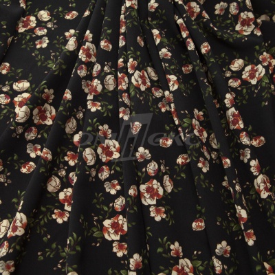 Плательная ткань "Фламенко" 3.1, 80 гр/м2, шир.150 см, принт растительный - купить в Красноярске. Цена 239.03 руб.