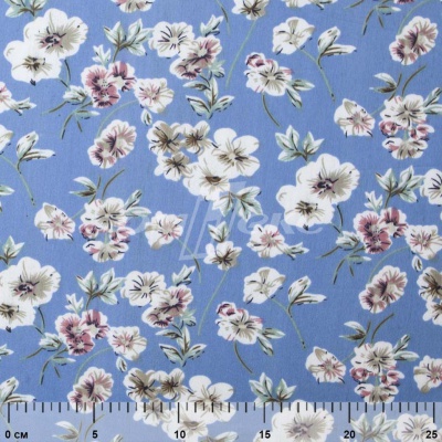Плательная ткань "Фламенко" 12.1, 80 гр/м2, шир.150 см, принт растительный - купить в Красноярске. Цена 241.49 руб.