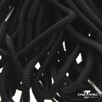 Шнурки #106-09, круглые 130 см, цв.чёрный - купить в Красноярске. Цена: 21.92 руб.