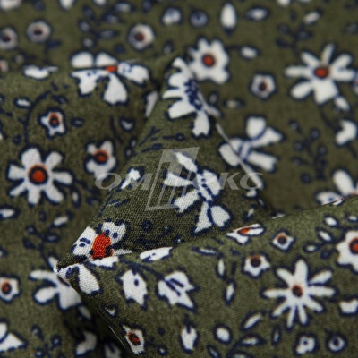 Плательная ткань "Фламенко" 11.2, 80 гр/м2, шир.150 см, принт растительный - купить в Красноярске. Цена 259.21 руб.